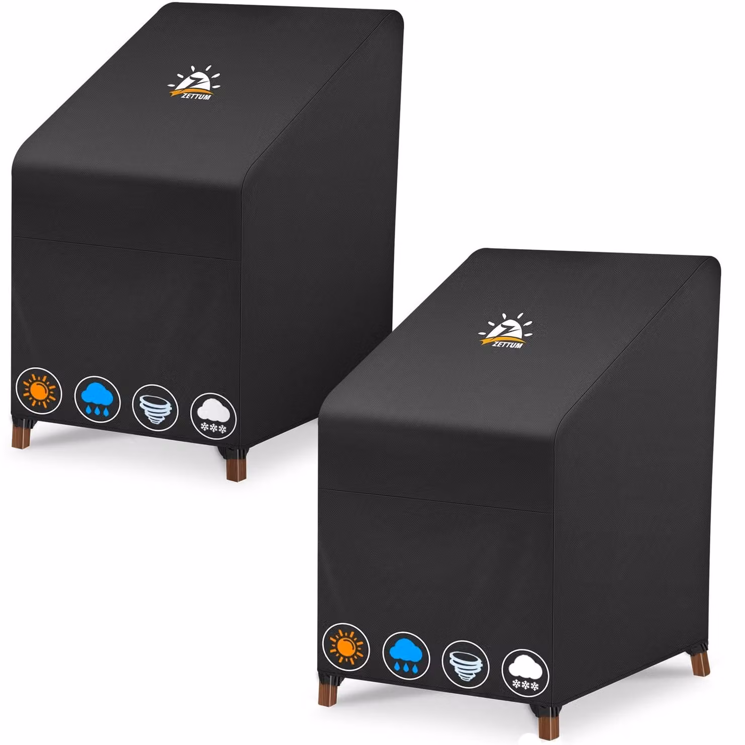 Set di 2 copristole impilabili, impermeabili, dimensioni 71x91x80/120 cm
