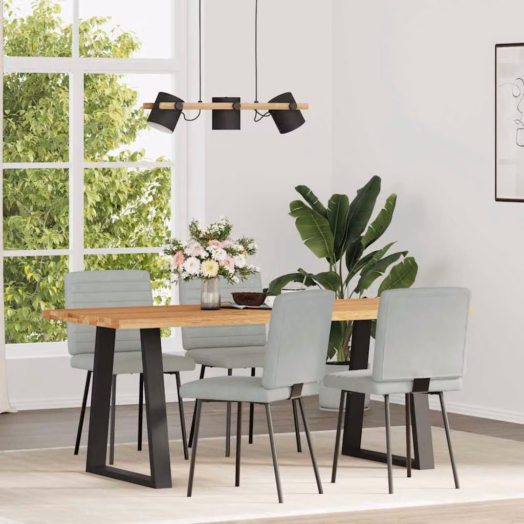vidaXL Sedie da Pranzo 4 pz Grigio Chiaro in Velluto