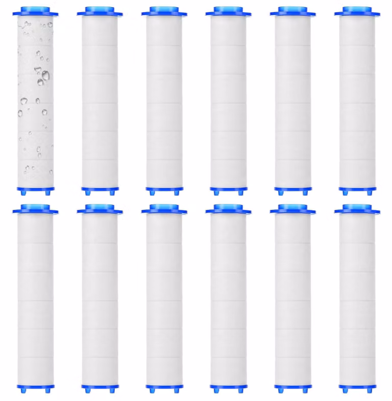 12 filtri per soffione della doccia, filtro in cotone PP, filtro per soffione della doccia, adatto per soffioni a pioggia