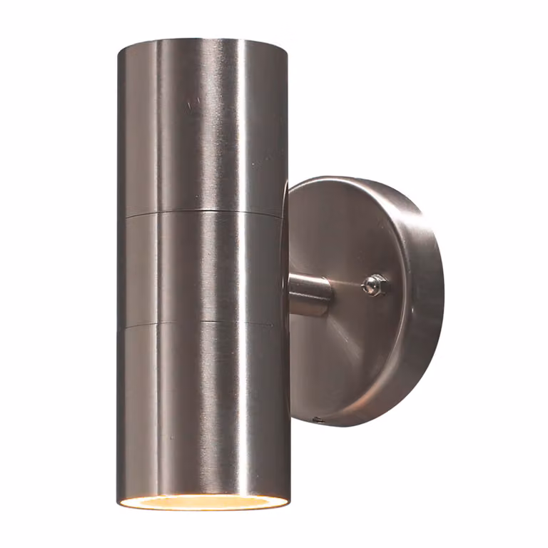 Konstsmide Modena Up&Down Applique Up & Down in acciaio inossidabile con vetro trasparente