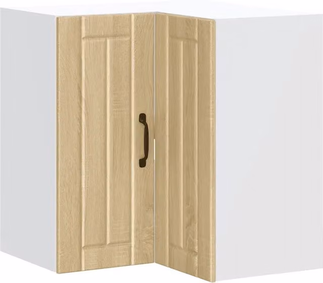 Pensile da cucina ad angolo Lucca in Rovere Sonoma, colore marrone e beige, con ante a battente in MDF e truciolato, finitura opaca, L: 60 cm, H: 57 cm, P: 30 cm