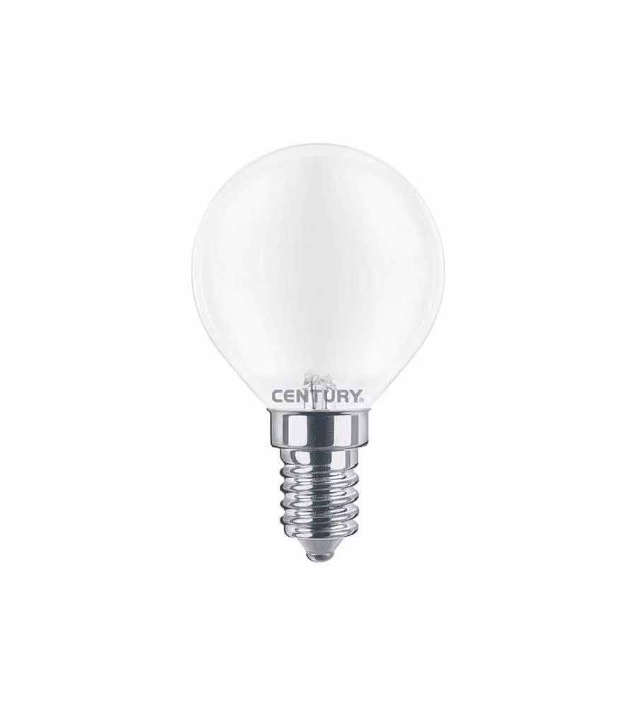 Lampadina LED Century Incanto Mini Globo in vetro trasparente, attacco E14, 6W, 3000K luce bianca calda, 806Lm