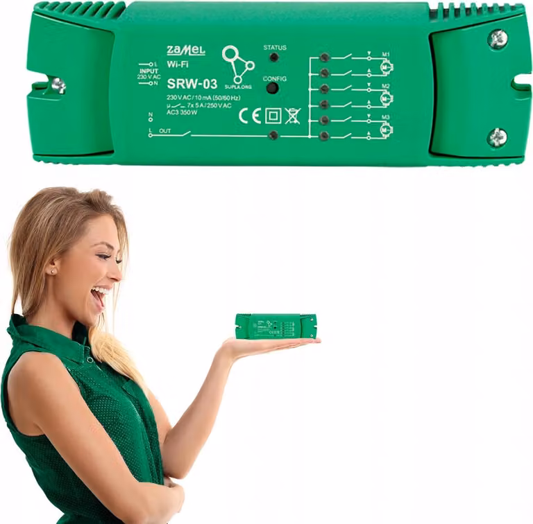 Controllo tapparelle Wi-Fi 3 tapparelle + 1 canale Supla Zamel SRW-03