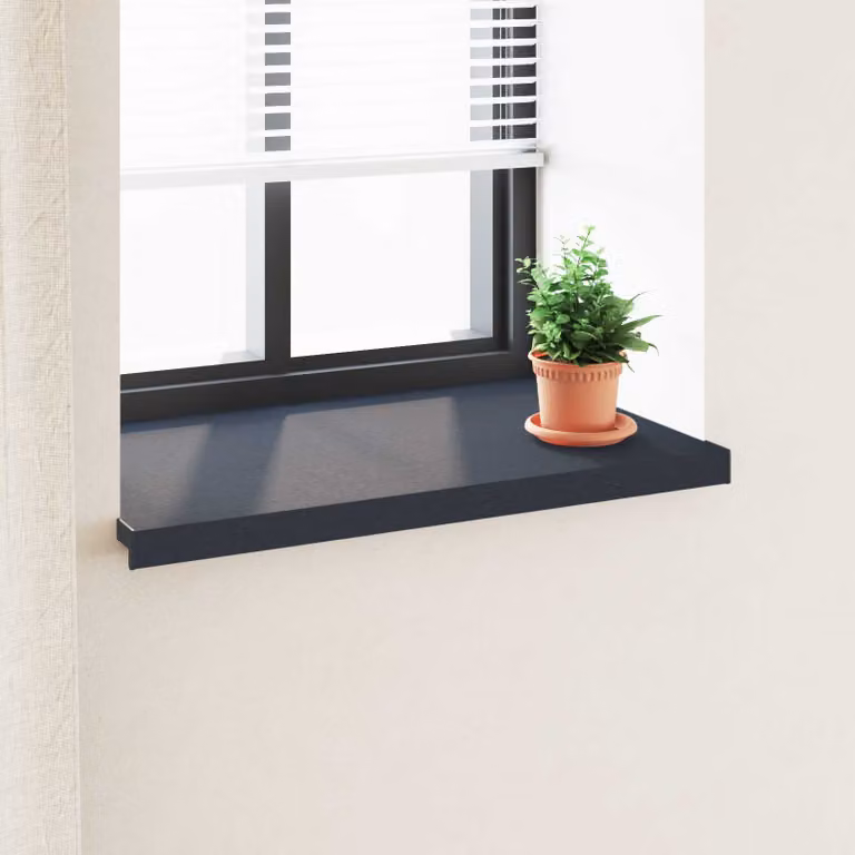 Soglia della finestra vidaXL in PVC con venature del legno, colore antracite