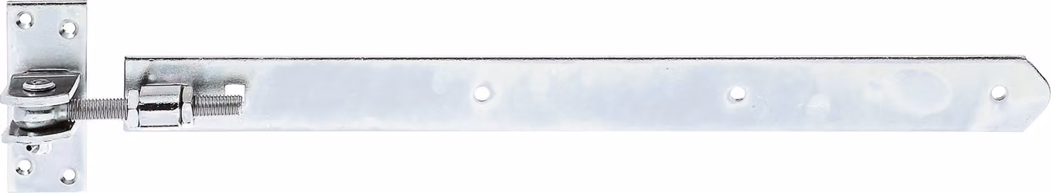 Alberts 318253 Cerniera per tapparella | diritta, estremità arrotondata, regolabile di 30 mm | zincata, passivata a film spesso | 460 x 40 mm