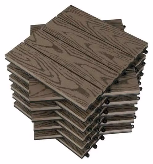 Set di pietre per terrazza color marrone chiaro - Collezione da 11 pezzi - 30x30x2 cm - Funzionale ed elegante - Accattivante.
