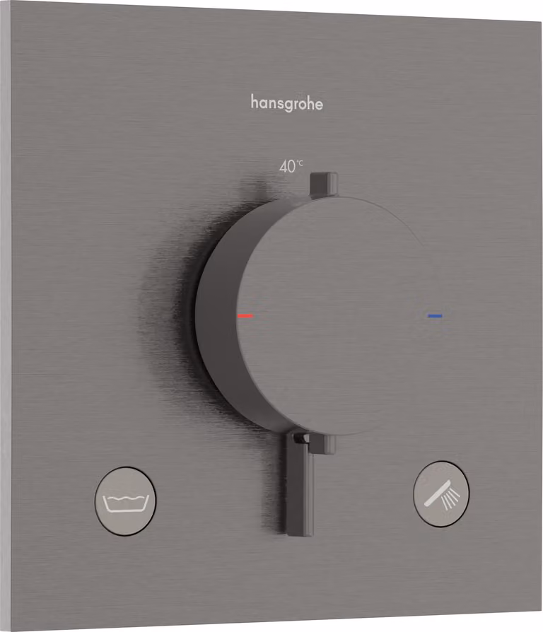 hansgrohe Ecostat Comfort E Thermostat encastré pour 2 consommateurs avec combinaison de sécurité intégrée, 33716340, 33716340