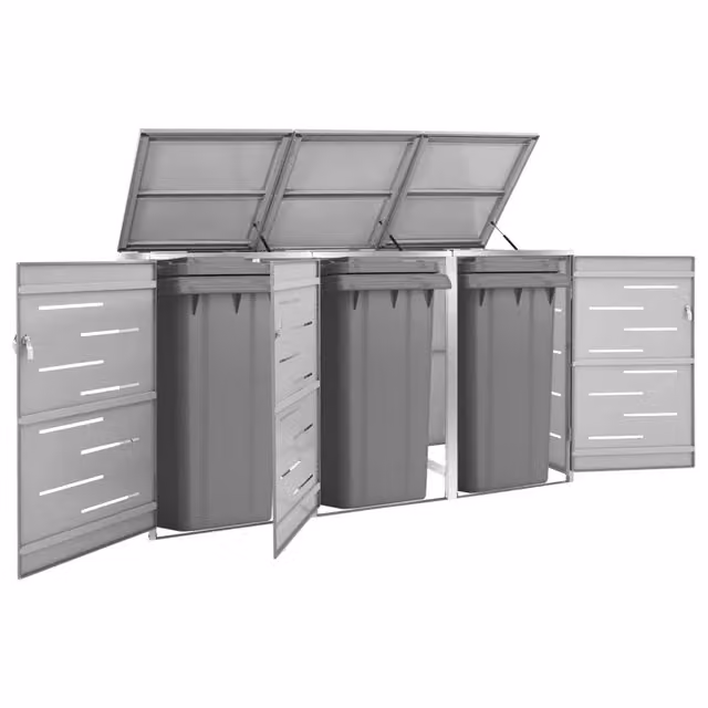 Copribidone per Spazzatura Singolo 69x77,5x115cm Acciaio Inox 149560