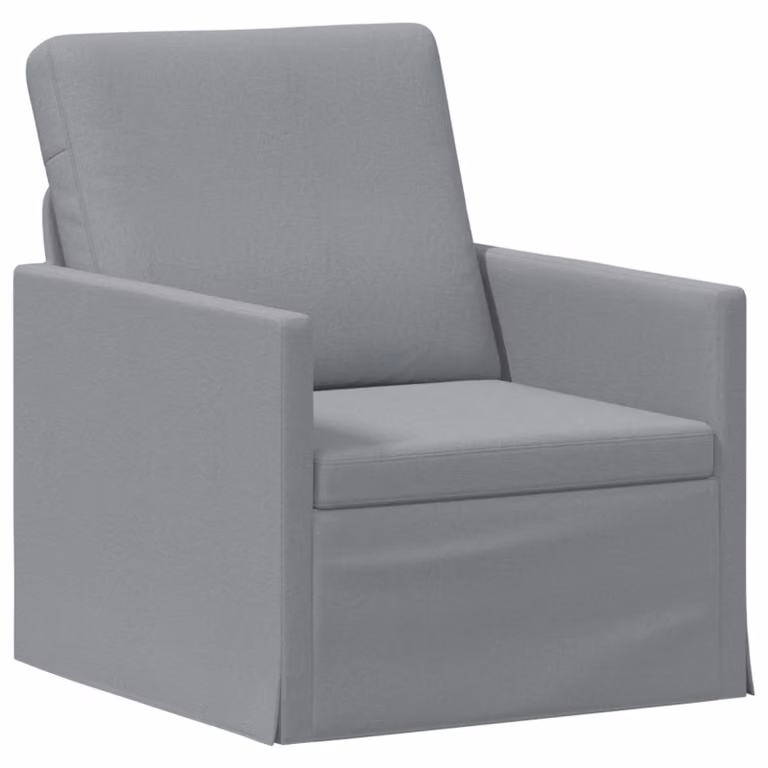 vidaXL Divano Singolo Moderno Grigio con Braccioli e Struttura in Metallo L: 70 cm, P: 81 cm, H: 82 cm