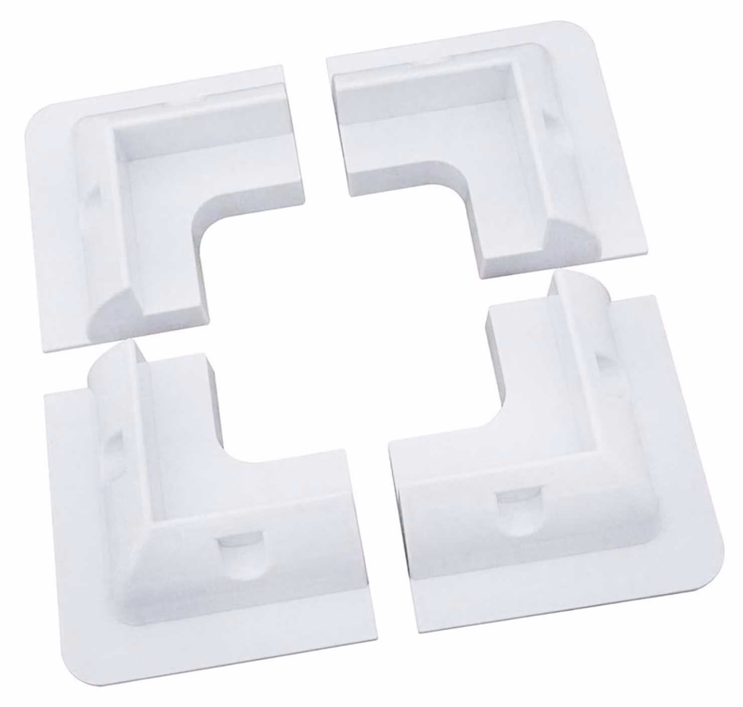 Kit di 4 supporti solari in ABS, di colore bianco, senza necessità di foratura