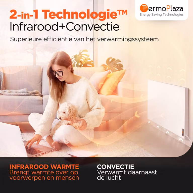 Pannello infrarossi - 270 W - Autoportante o da montare a parete - Sistema di riscaldamento elettrico ad alta efficienza energetica