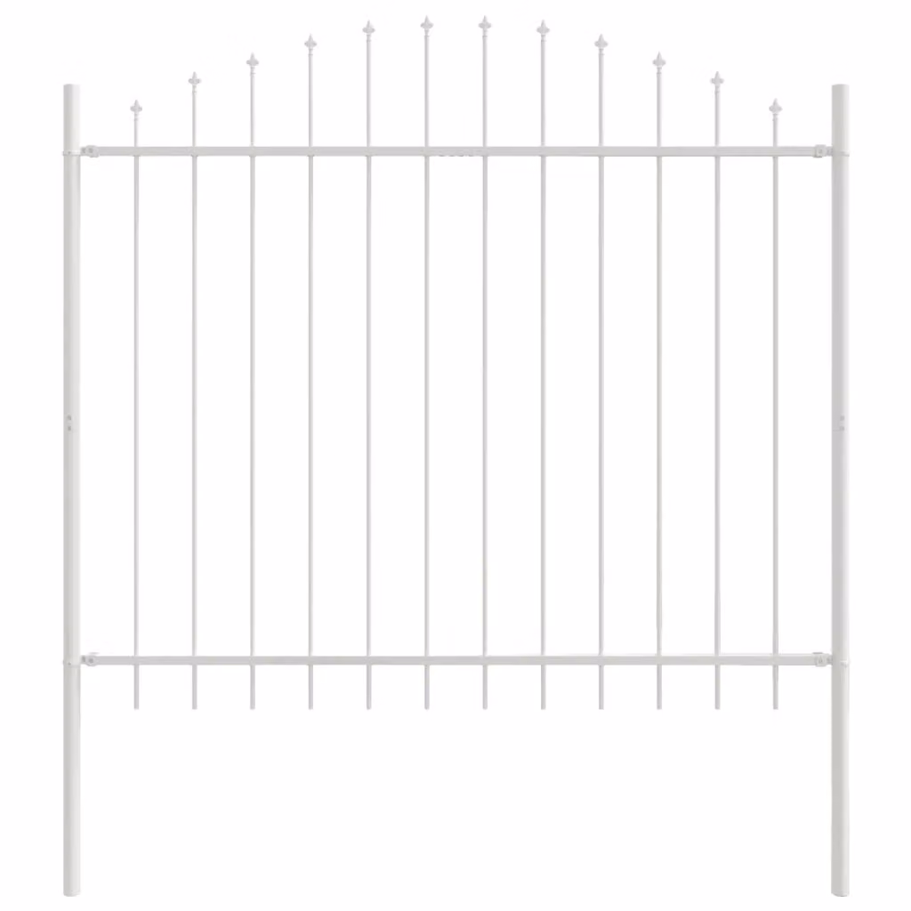 Set di 4 recinzioni per giardino vidaXL WOERDEN in acciaio verniciato a polvere, colore bianco, H: 165 cm, L: 170 cm – 2