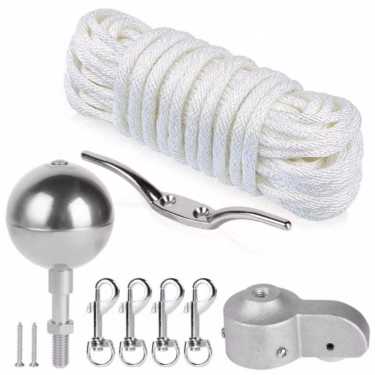 Kit di accessori per bandiera, kit di riparazione, argento