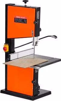 VEVOR Troncatrice a Nastro da Banco con Motore da 373W e Luce LED per Lavorazione Legno, Arancione
