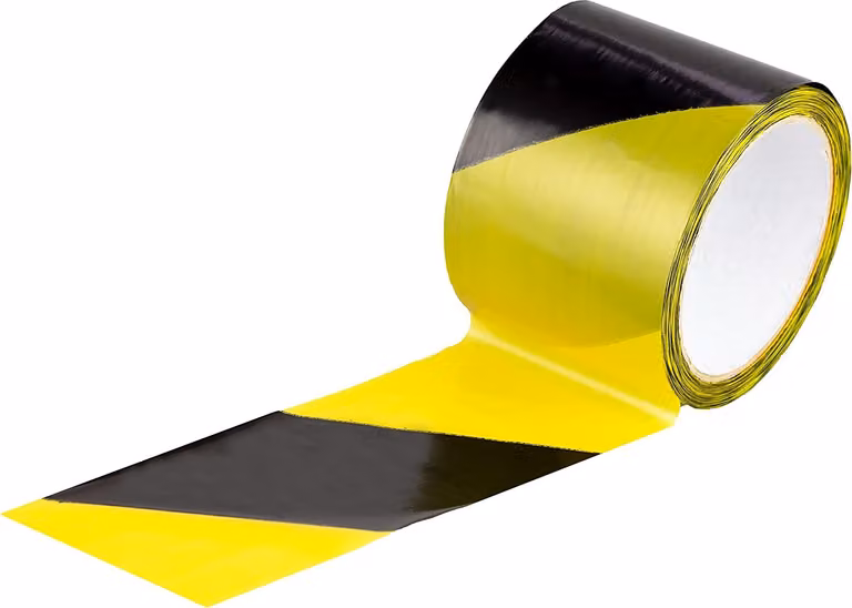 Nastro di segnalazione V1 Trade - Nastro segnaletico Dimensioni 75 mm x 100 m - Nastro segnaletico ben visibile - Nastro segnaletico per delimitare il cantiere - Resistente