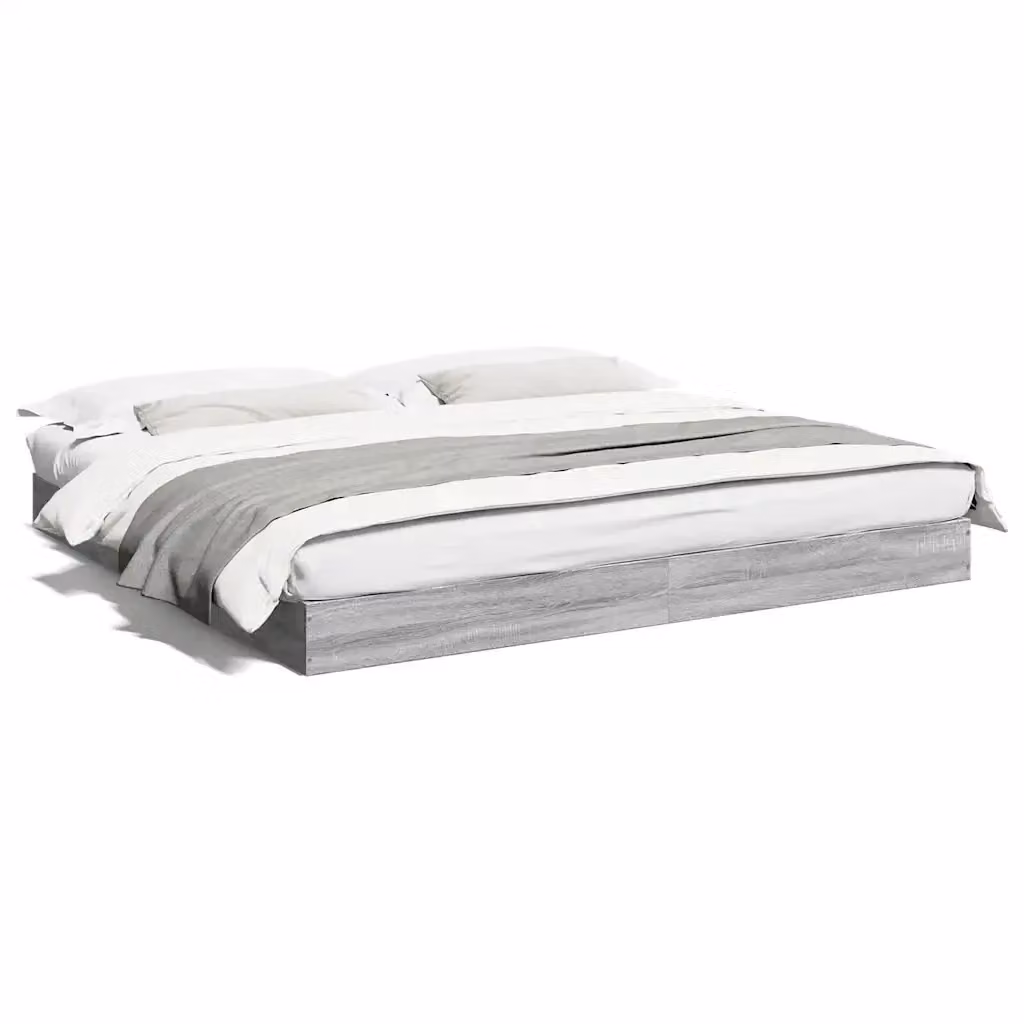 Struttura Letto Sonoma Design Mania Grigio con Doghe in Legno L/P/H: 183 x 180 x 203 cm – 2