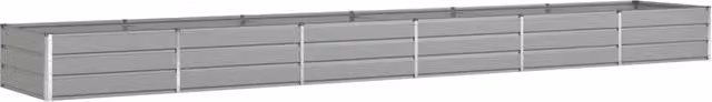 Fioriera rettangolare moderna HELLOSHOP26 in acciaio zincato grigio chiaro L: 195 cm, P: 100 cm, H: 45 cm – 1