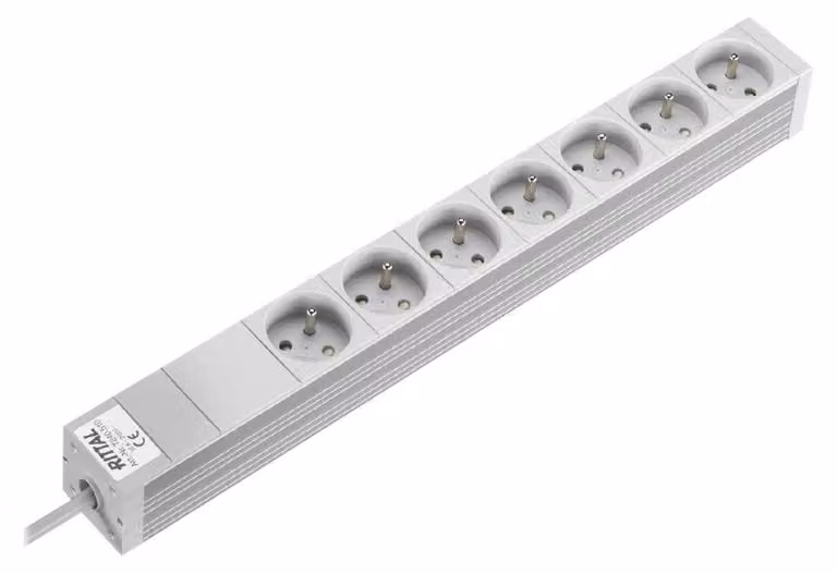 Rittal 7240510 Steckdosenleiste 48,3cm Rittal 7fach Überspannungs&Netzfi.