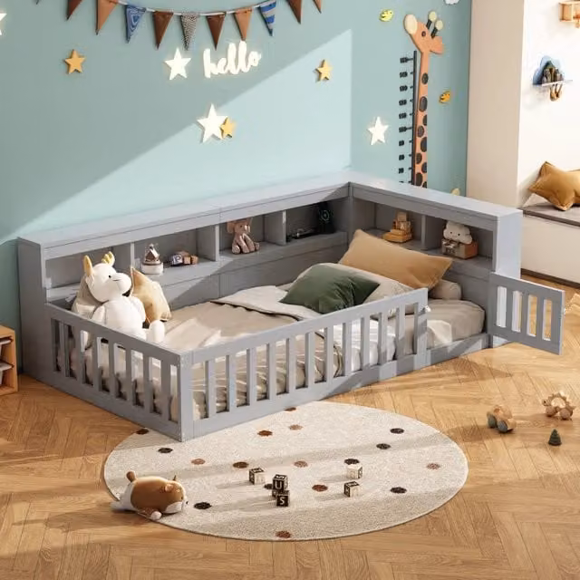Daybett con funzione divano letto e vano contenitore in truciolare grigio 90x200 cm