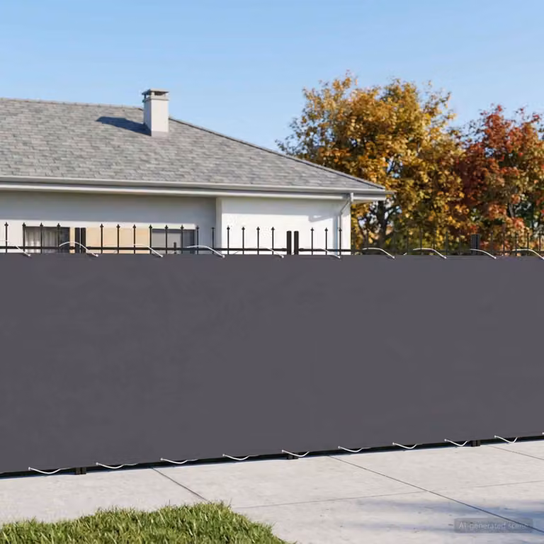 Schermo di privacy per balcone vidaXL in poliestere e alluminio, colore antracite, H: 180 cm x L: 1500 cm