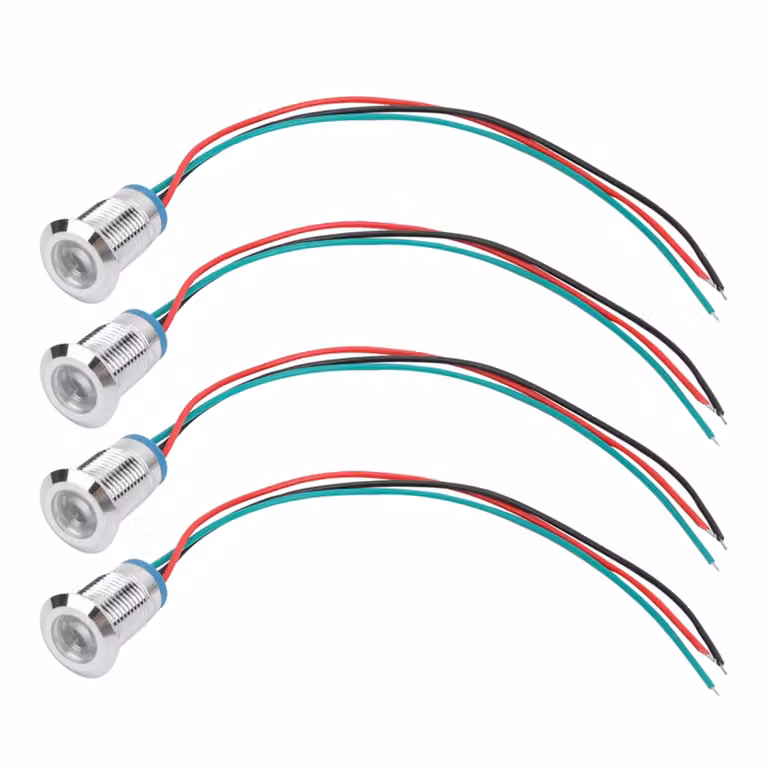 LED rotondi precablati, mini LED rotondi, LED a doppio colore, LED rotondi impermeabili, LED rotondi, indicatore a LED