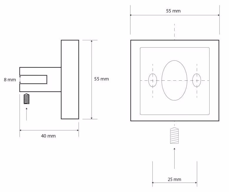 Sapho X-SQUARE Mensola portaoggetti in vetro 900 mm, cromata/vetro trasparente