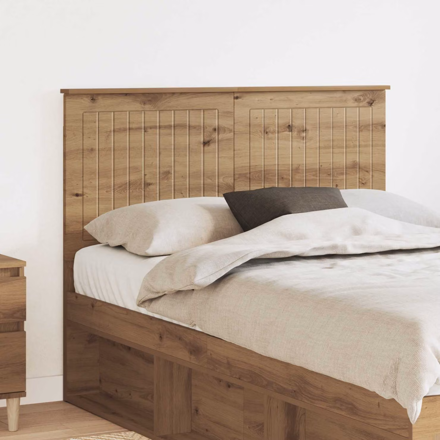 Testiera per letto moderna vidaXL in legno ingegnerizzato color rovere marrone