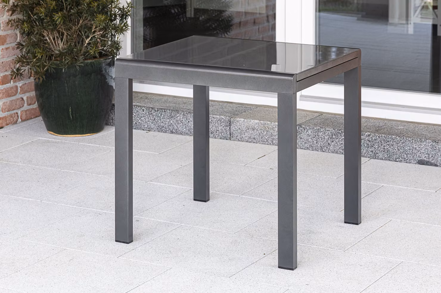 Tavolo allungabile da balcone Merxx 80/120 x 70 cm - Struttura in alluminio color grafite
