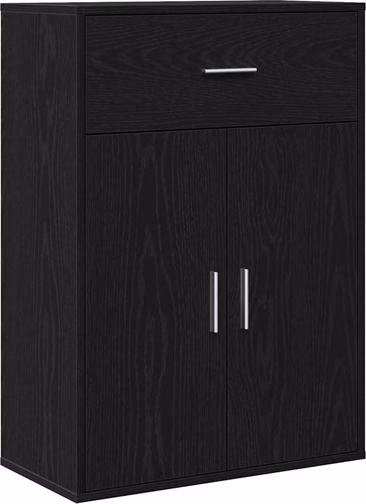 Credenza Rovere Nero 60 x 30 x 84 cm Legno multistrato