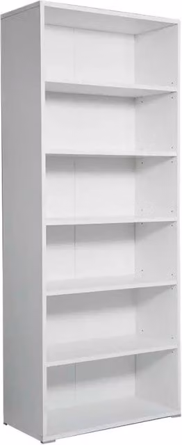Libreria 6 Ripiani 72,3x34,1x177,1 cm in Truciolare Nobilitato Bianca