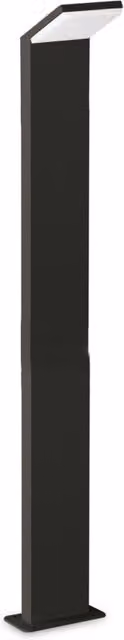 Piantana da esterno IDEAL LUX in alluminio nero con LED 9W 3000K IP54 e sensore di movimento
