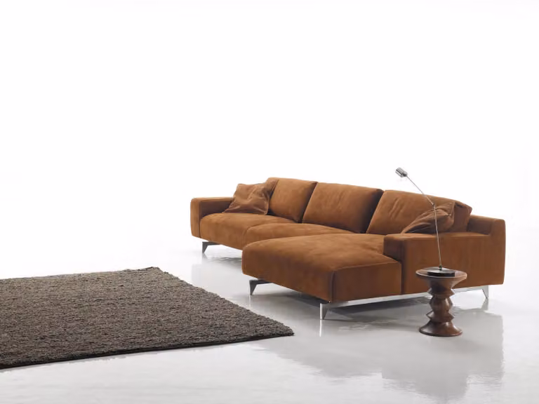 Ecksofa Braun Design Polsterung Couch Textil Wohnzimmer L-Form Sofas Prianera
