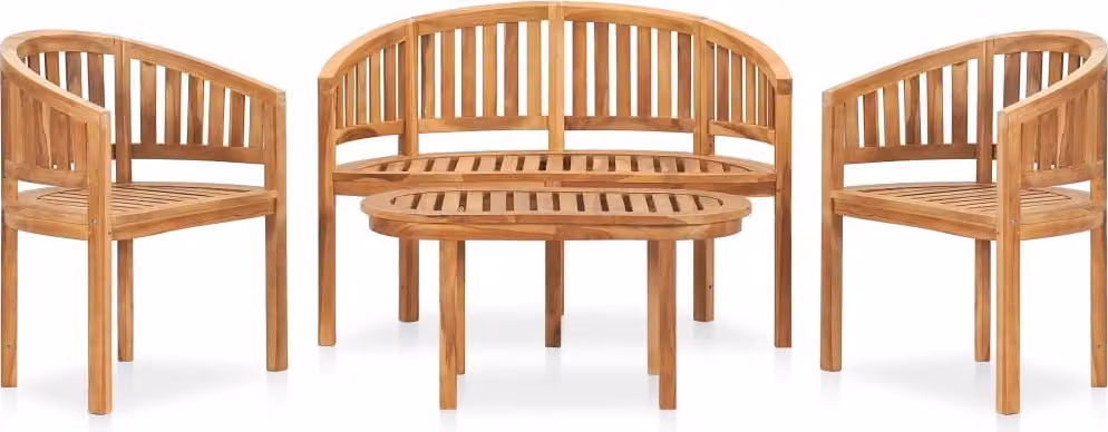 Maison Exclusive - Set da giardino 4 pezzi in legno massello di teak