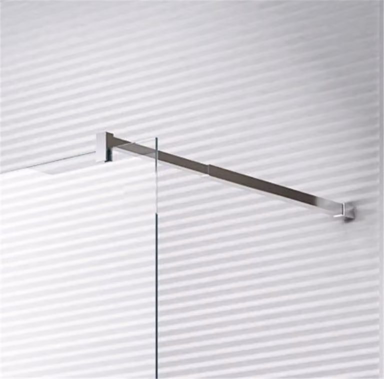 Glaszentrum Hagen - Barra di stabilizzazione - Quadrata - Fissa - 65-120 cm - per pareti doccia e cabine doccia