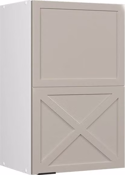 Pensile da cucina Vicco Fame-Line moderno in MDF con ante a battente, Grigio/Beige/Bianco, L: 45 cm