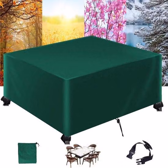 Gazebo da giardino rettangolari - Telo protettivo idrorepellente - 420D Oxford - 140 x 68 x 91 cm - Verde