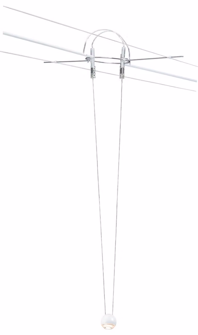 Paulmann AirLED, sistema a sospensione, lampada a pendolo, modello Ball, 5 Watt, 230V/700mA, 12V, colore bianco, metallo