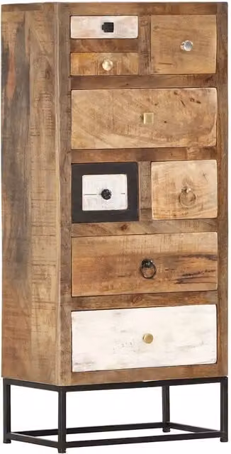Armoire à tiroirs 45 x 30 x 105 cm Bois de récupération massif