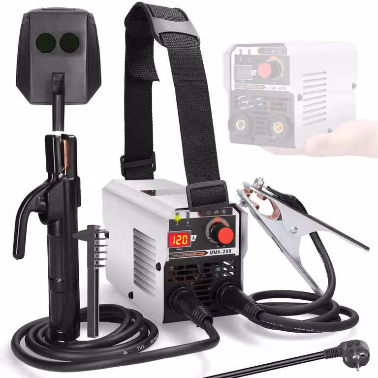 Saldatrice MIG/MMA, tecnologia IGBT, display digitale, modello MMA-200