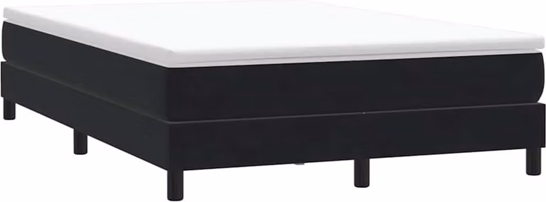 Maison Exclusive - Giroletto a Molle senza Materasso Nero 140x210 cm in Velluto