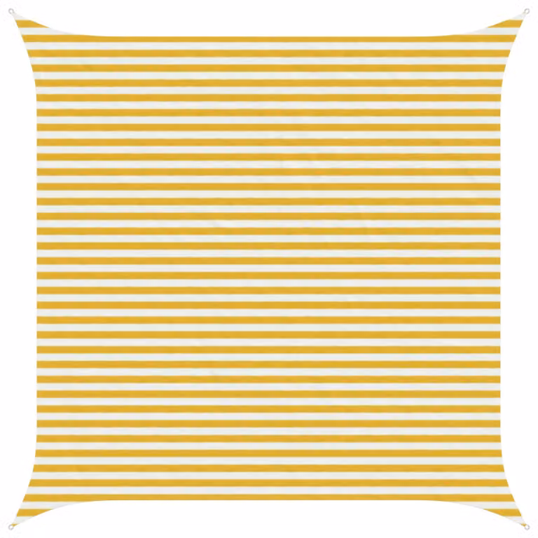 vidaXL Telo Ombra Quadrato 4 x 4 m HDPE Giallo e Bianco