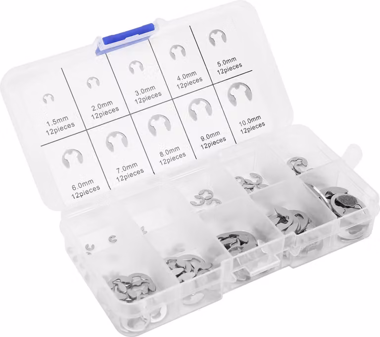 Set di rondelle E Clip, rondella E Clip, rondella E Clip in acciaio inox, M1.5-M10 rondella E Clip, rondella, elementi di fissaggio hardware