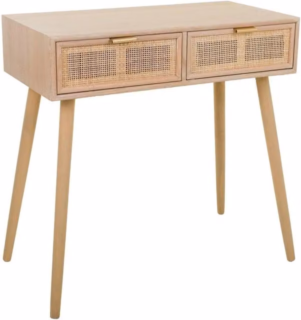 Mobile ingresso in MDF e griglia, marrone, 80x42x79