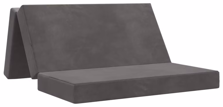 Divano Letto Pieghevole 160 x 67 x 45 cm Grigio Scuro
