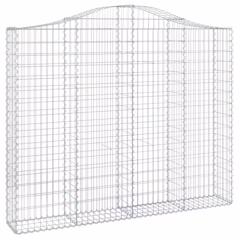 Cesto Gabbione ad Arco 200x30x160/180 cm Ferro Zincato