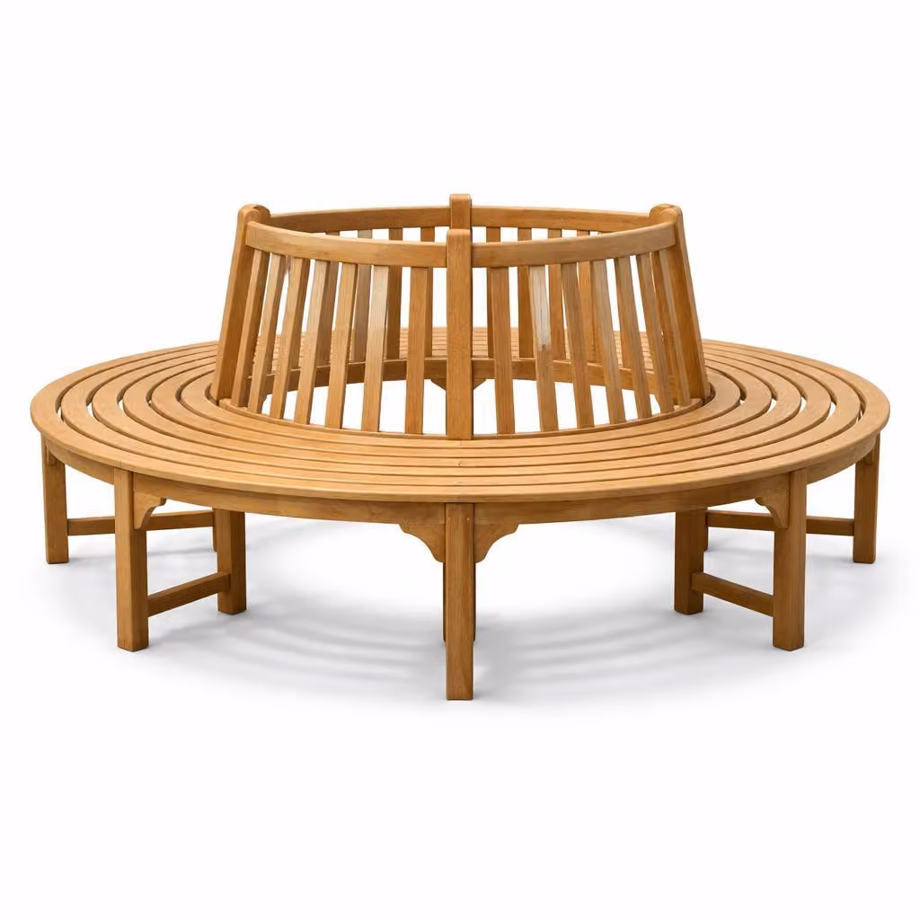 Baumbank Teak Fermo 240cm Massivholz Wetterfest - 360°