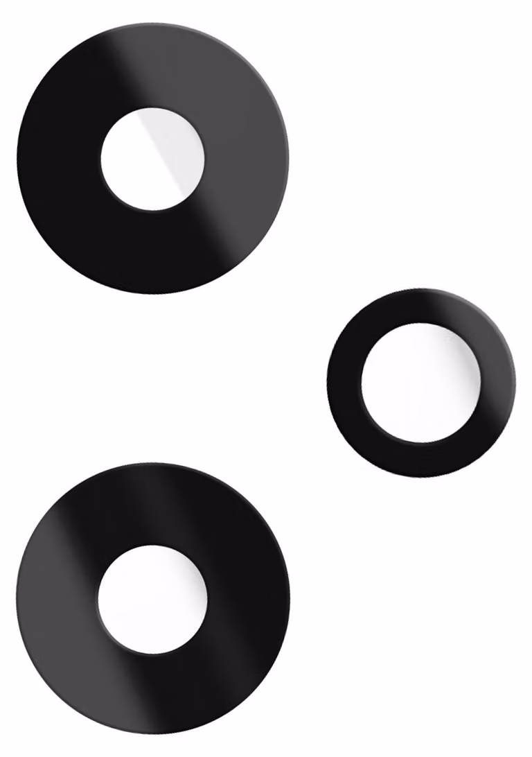 Clappio, kit di 3 obiettivi per fotocamera posteriore e flash per Honor 400, colore nero