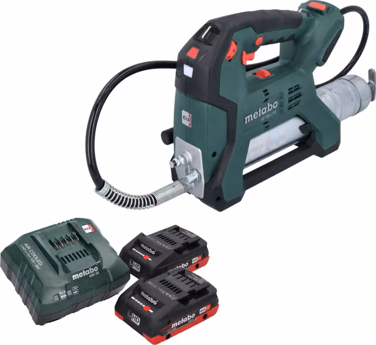 Pompa per grasso a batteria Metabo FP 18 LTX 18 V 690 bar + 2 batterie 4,0 Ah + caricabatterie