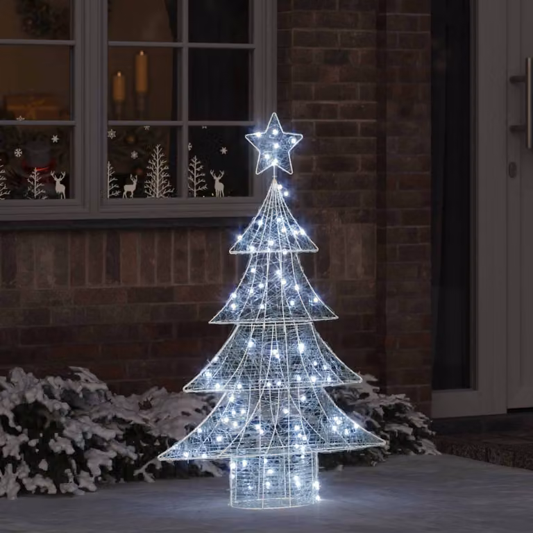 Albero di Natale da tavolo vidaXL con 100 LED bianco freddo, Altezza: 120 cm