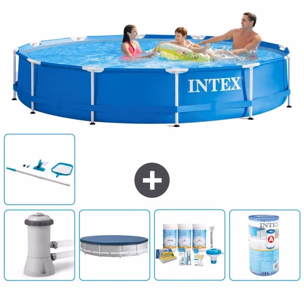 Piscina autoportante rettangolare - 366x76 cm - 6 pezzi - Modello S41715